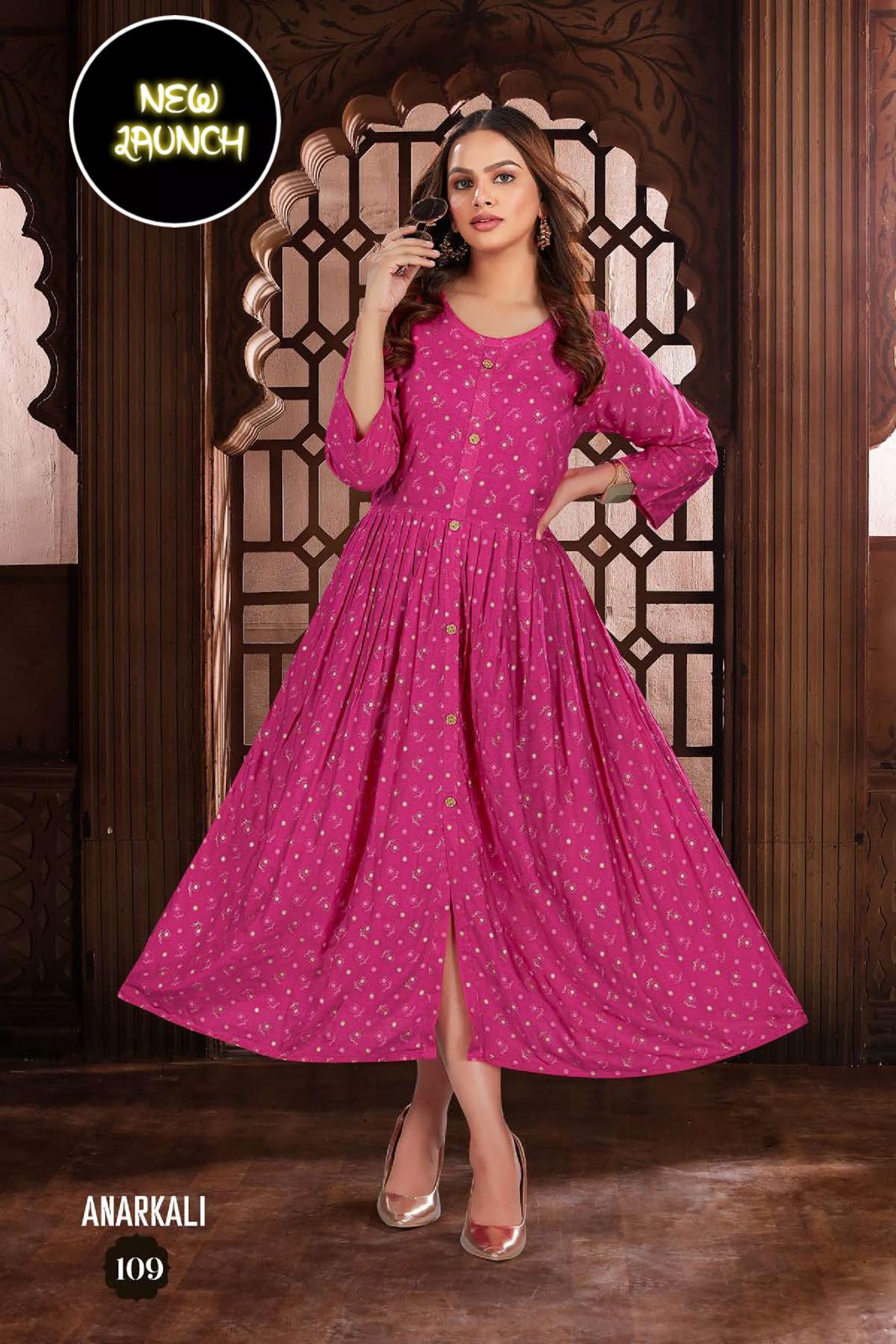 New Anarkali V 1 Regular Wear Wholesale Designer Kurti Collection
